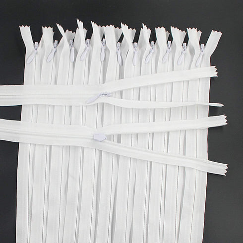 Leekayer 20PCS Invisible Nylon Coil Zipper,Clothing Zipper,DIY Sewing Tools for Craft Special(20 inch,White)...