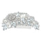 EVER FAITH Bridal Hair Accessories Crystal 5 Inch Bridal Rose Flower Bouquet Hair Side Comb Clear Silver-Tone For Women...
