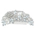 EVER FAITH Bridal Hair Accessories Crystal 5 Inch Bridal Rose Flower Bouquet Hair Side Comb Clear Silver-Tone For Women...