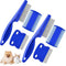 6 Pack Flea Lice Comb, Stainless Steel Dog Cat Grooming Combs with Rounded Teeth, 2-in-1 Double Sided Professional Pet Tear Stain Remover, Dematti...