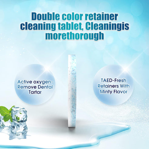 Y-Kelin Retainer Cleaner, Mouth Guard Cleaning Tablets - Remove & Clear Stains from Dental Appliances - in 3 Minutes (Mint,36 PCS)...
