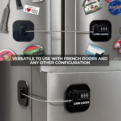 Refrigerator Lock Combination, Fridge Locks for Adults, (2 Pack) Refrigerator Locks for Adults and Kids, Refrigerator Locks with Code, Heavy Duty ...