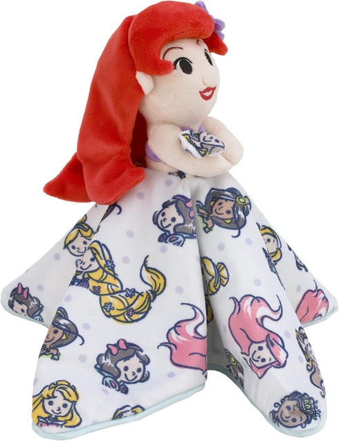 Disney Ariel and Princess White and Aqua Lovey Security Blanket...