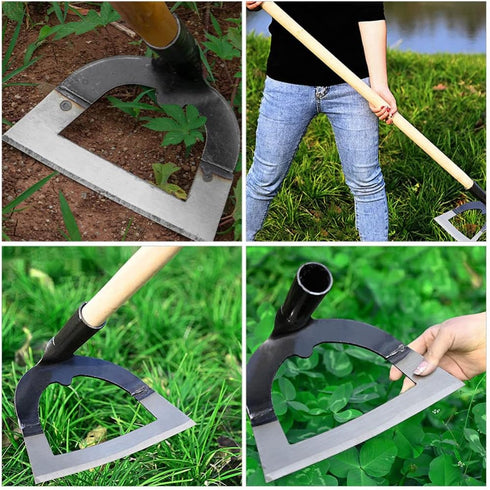 GANAZONO Scythe Tool Hoe Tool Agricultural Hoes Weeding Rake Heavy Duty Garden Cultivator Field Cotton Hoe Tool (Hoe) Hand Tools...