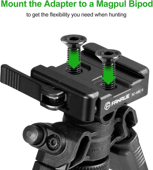 FANAUE ARCA-Swiss Bipod Adapter, ARCA-Swiss Quick Release, Arca Tripod Mount for Fanaue Tripod Heads...