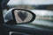 Car Rearview Mirror Film, Waterproof Film for Side Mirror, Rainproof Prtective Sticker for Side Window, Set of 4 Heart Shape Mirror Sticker...