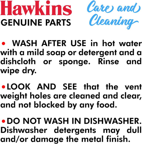 Hawkins Whistle Vent Weight for Stainless Steel and Bigboy Pressure Cooker, 1.5 Liter to 22 Litre...
