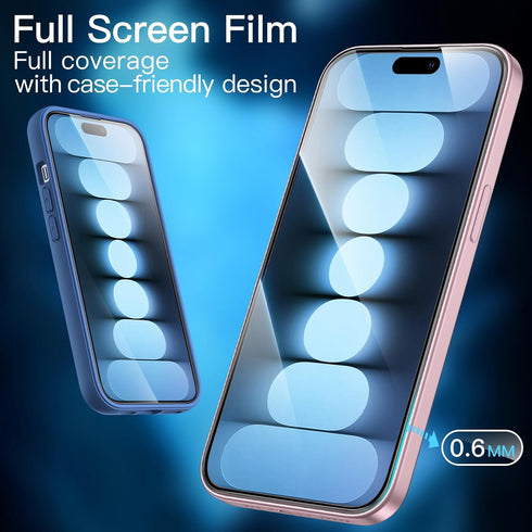 JETech Full Coverage Screen Protector for iPhone 15 6.1-Inch, Black Edge Tempered Glass Film with Easy Installation Tool, Case-Friendly, HD Clear,...