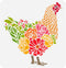 FINGERINSPIRE Chicken Stencil 11.8x11.8inch Rooster with Flowers Grass Drawing Template Hen Rooster Farmhouse Stencil Plastic PET Painting Stencil...