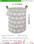 LANGYASHAN Laundry Basket Canvas Fabric Collapsible Organizer Basket for Storage Bin Toy Bins Gift Baskets Bedroom Clothes Children Nursery Hamper...