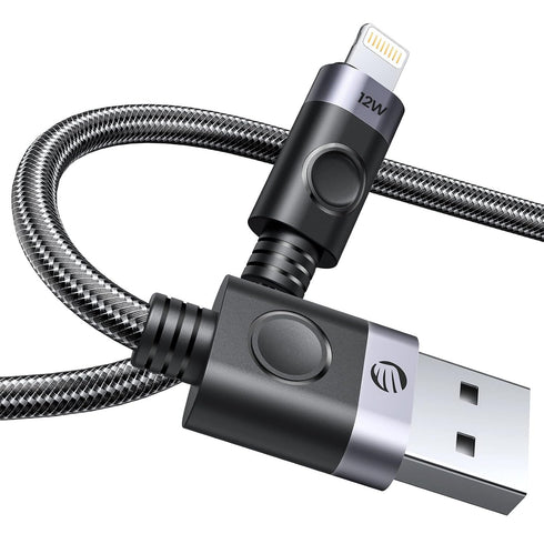ORICO USB A to Lightning Cable, 12W Lightning Cable Fast Charging High-Speed Data Transfer Cord Nylon Braided, Compatible with iPhone 13 12 11 Pro...