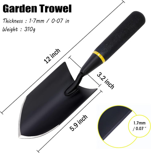 Garden Trowel, Heavy-Duty Trowel Garden Tool, Super Hard Hand Trowel, Garden Shovel for Diligent Farmer Soil Excavation, Planting and Transplantin...