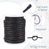 Beadthoven 10 Yards 5-6mm Black Round Folded Bolo Braided Imitation Leather Beading Cord Rope Necklace Chain PU Leather for DIY Handmade Necklace ...