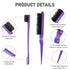 12 Pieces Hair Brush Set, Nylon Teasing Hair Brushes 3 Row Salon Teasing Brush, Double Sided Hair Edge Brush Smooth Comb Grooming, Rat Tail Combs ...