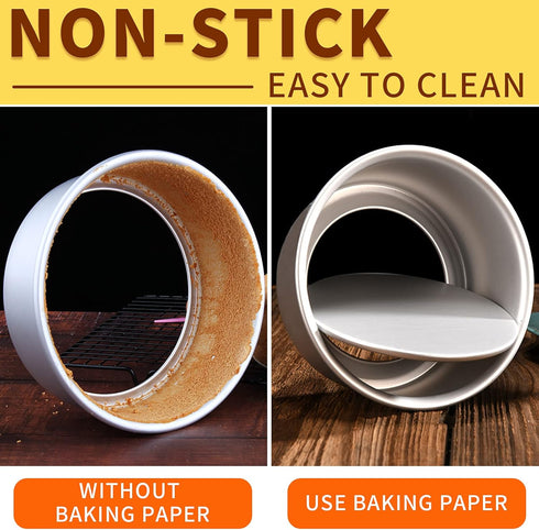 Non-stick Cake Pan Side Liner - Parchment Paper Strips for Cake Pan Circles, Bakeware Sheet Tray, Springform Pan, 2.75in x 164ft Pre-cut Baking Pa...
