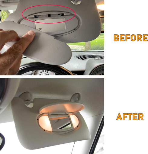Compatible with 2007-2014 Mini Cooper Sun Visor Vanity Mirror Cover,Front Visor Illuminated Mirror Cover Replacement R55/56/60 for Left/Right,1PCS...