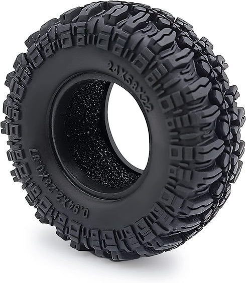 4PCS 1.0 Tires All Terrain Super Soft Sticky Tires for 1/18 TRX4M 1/24 SCX24 FCX24 AX24 Upgrade Parts (A)...