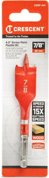 Crescent Screw Point Spade Drill Bit | 4" x 7/8" | CDSP-441...