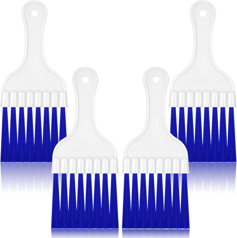 4 Packs Air Conditioner Condenser Cleaning Brush Refrigerator Coil Brush HVAC Coil Cleaner Brush Small Plastic Whisk Brush (Blue)...