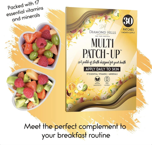 Multi Patch-Up – 30ct Daily Patches – No Calories & Sugar Free...