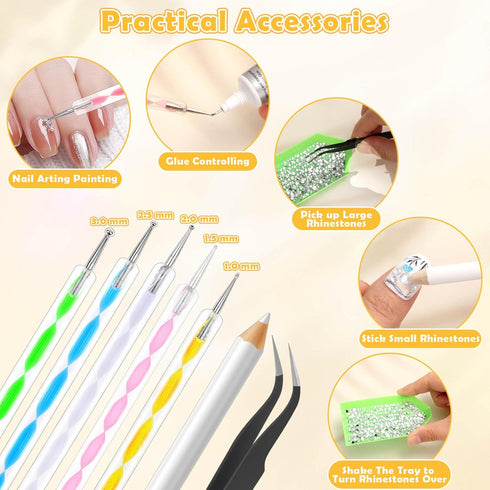B7000 Rhinestone Glue, 4Pcs B-7000 Jewelry Glue,B7000 Glue Clear with Precision Tip,Super Adhesive Fabric Glue for Jewelry Craft Gem Cell Phone Re...