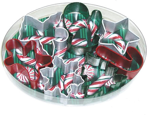 R&M International Mini Christmas Cookie Cutters, Tree, Star, Candy Cane, Angel, Mitten, Folk Boy, Snowflake, 7-Piece Set...