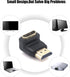VCE HDMI 90 Degree Adapter 2-Pack, Right Angle HDMI Adapter Male to Female L-Shape Connector with 4K@60Hz, 3D for TV Stick, HDTV, PC...