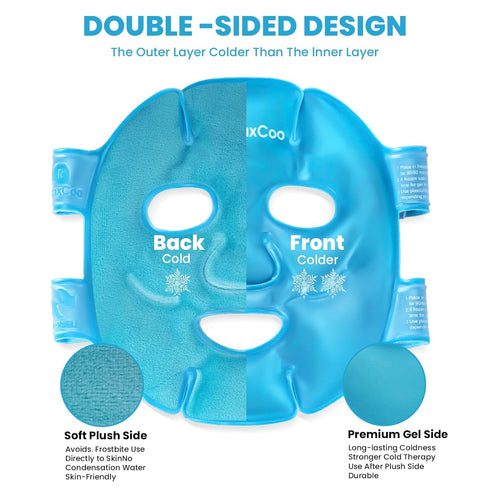 Cold Face Eye Mask Ice Pack Reduce Face Puff,Dark Circles,Gel Hot Cold Compress,Face SPA for Woman Sleeping, Pressure, Headaches, Skin Care? Blue...