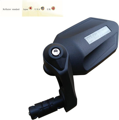 MEACHOW New Bar End Bike Mirror, Crystal UHD Automotive Grade Glass Lens E-Bike Mirrors, Scratch Resistant, Safe Rearview Mirrors, (Silver Left Si...