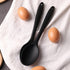 2PCS Black Silicone Spoons, Heat Resistant Spoons Silicone Cooking Spoon for Kitchen Cooking Serving Baking Stirring...