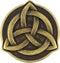 Bezelry 10 Pieces Celtic Trinity Knot Metal Shank Buttons. 22mm (7/8 inch)(Antique Brass)...