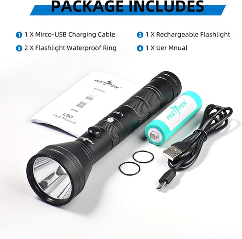 Rechargeable Flashlights High Lumens, 1200 Lumens Super Bright Handheld Flashlight, LED Tactical Flash Light with 4 Modes & Waterproof for Outdoor...
