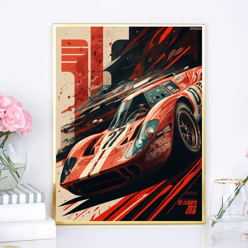 IPISSOI 5D Diamond Painting Kit for Adults Full Drill Rhinestone DIY Art for Home Wall Decor Gift Racing Car Poster 12x16 inch...