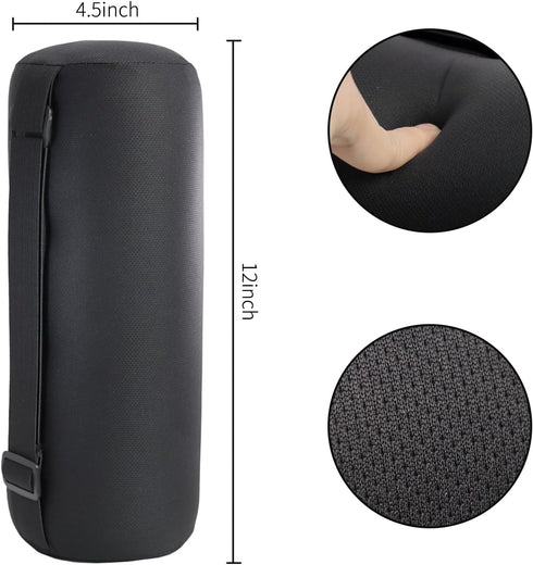 Patty Both Lumbar Support Pillow Lumbar Roll Lower Back Pillow Adjustable Strap and Memory Foam Back Cushion with Washable Cover for Travel Office...