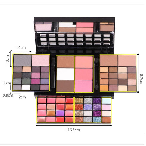Makeup Kit for Women Full Kit including 36 Eyeshadow Makeup,16 Lip Gloss,12 Glitter Cream, 4 Concealer, 3 Blusher,1 Bronzer, 2 Highlight and Conto...