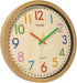 Foxtop Silent Kids Wall Clock 12 Inch Non-Ticking Battery Operated Colorful Childrens Clock for Classroom Playroom Nursery Bedrooms Kids Room Scho...
