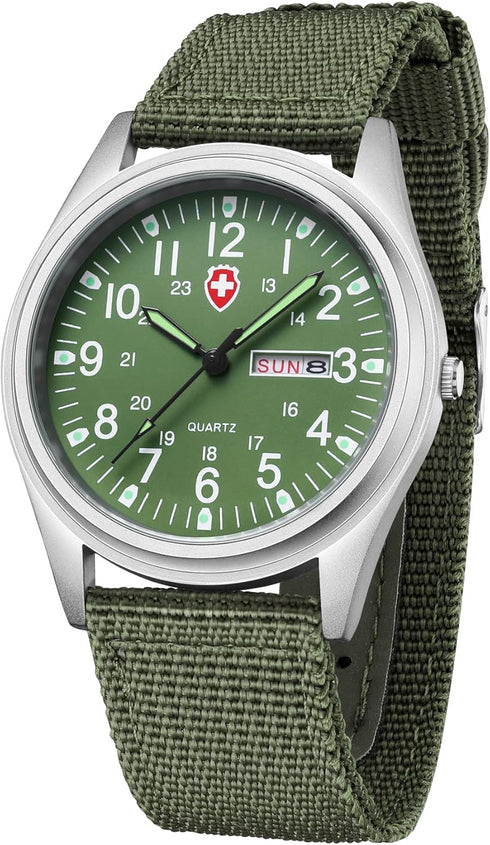 Gosasa Unisex Military Watches Sport Textile Nylon Strap Stylish Men Watch Luminous Fashion Watches Analog Display Quartz Waterproof Casual Wristw...