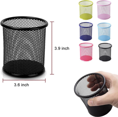 Pen Holder Pencil Organizer for Desk Mesh Cup Marker Tape Clip Scissors Container for Office Desk School Student and Teacher Desk...