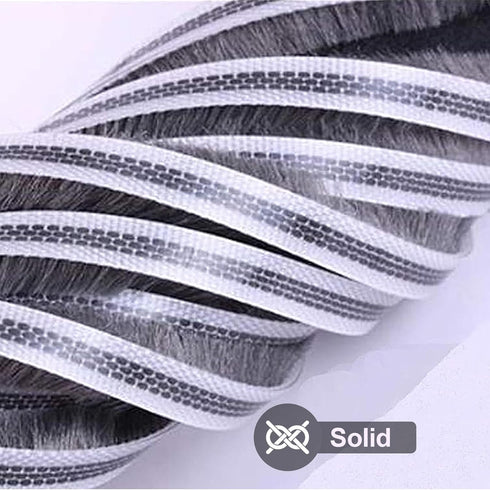 16 Ft (5m) 196 Inch Sliding sash Windows Doors Tape Pile Draught excluder Brush Seal Strip weatherstrip 7mm x 6mm (7/24 1/4 Inch, Gray)...