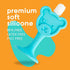 oogiebear Infant-to-Toddler Training Toothbrush - 0-2 years - 360° Soft Silicone, Promotes safe Brushing, Baby & Kids Health - Teddy Bear Design O...
