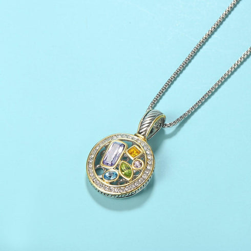 UNY Luxury Cable Wire Pendant Box Chain Necklace Women Fashion Jewelry Multi CZ Unique Present Gifts Designer Inspired...