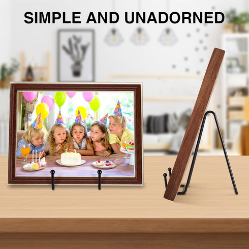 Plate Display Stands 6 Packs, Plate Holders for Display Metal Black Frame Stand for Book,Picture,Photo Easel, Platter,Collectibles,Tabletop Art (3...