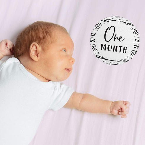 Baby Milestone Signs/Black and White Monthly Milestones/Geometric Infant Photo Prop...