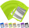 FUNFERY 100 Pack Mylar Resealable Bags Foil Packaging Bags with Clear Window,Zipper Pouch Smell Proof Bags for Food Storage,Cookies,Sample,Small B...