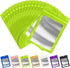 FUNFERY 100 Pack Mylar Resealable Bags Foil Packaging Bags with Clear Window,Zipper Pouch Smell Proof Bags for Food Storage,Cookies,Sample,Small B...
