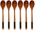 6 Pieces Wooden Spoons for Eating, Muulaii Wood Soup Spoons Long Handle Spoon with Japanese Style Kitchen Utensil for Korean Food Cooking Mixing S...