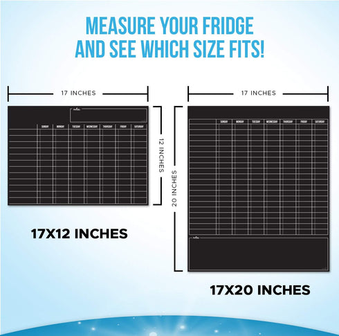 Cinch Magnetic Dry Erase Chores Chart for Kids (17x20 inches, Black) - 6 Whiteboard Markers with Magnets...