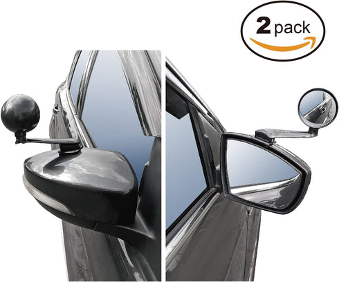 Car Rear View Mirror Wide Rearview Mirror Adjustable Blind Spot Mirror Auto Exterior Side Mirrors Round Convex Panoramic Rear View Mirrors for Car...