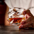 12 oz Hand Blown Crystal Whiskey Glasses Set of 4, Unique Cognac Glass, Heavy Thick Bottom Bar Glass for Scotch Bourbon Rum Gin Water Cocktail,Gif...