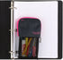 Five Star Pencil Pouch, Pen Case, Storage Organizer for School Supplies Earbuds Chargers Cables Makeup, Stand 'N Store, Fits 3 Ring Binder, Navy/P...
